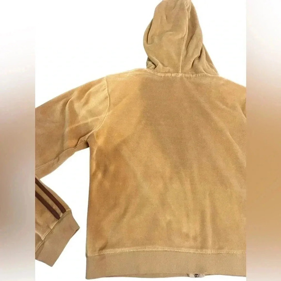 Bob Hale Velour Lightweight Brown Zip Hoodie Y2K Fashion Women’s size Large - Picture 12 of 13